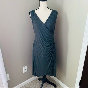 Maeve by Anthro. Heather Ruched Dress Gray XS